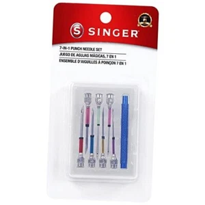 8 Piece Punch Needle Embroidery Kit with 7 Assorted Size Punch Needle Heads, - Picture 1 of 7