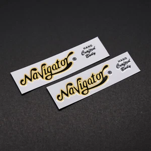 2Pcs Vinyl UV Transfer RAISED Decals Sticker For Navigator Guitar Headstock Logo - Picture 1 of 5