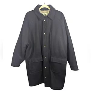 Vintage Rare L.L Bean Wool Tweed Barn Hunting Winter Overcoat size mens Large - Picture 1 of 10