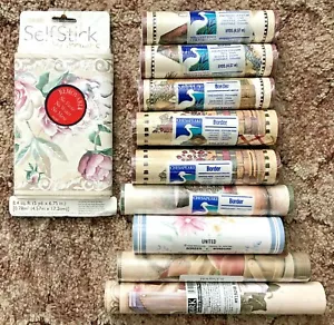 Lot of 10 Assorted Wallpaper Borders Home Decor Improvement New Old Stock Sealed - Picture 1 of 12