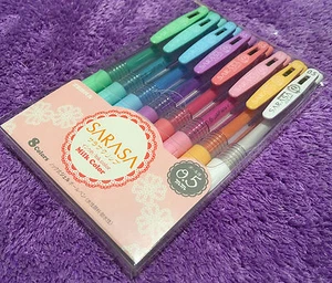 8x ZEBRA Sarasa Pastel Color Clip Pens Pink Milk Color Green White Coral Purple - Picture 1 of 5