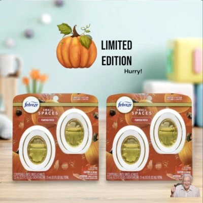 Ambientador Febreze PUMPKIN Espacios Pequeños Lote de 4 Edición Limitada Oferta ¡APRESÚRATE! Foto 1 de 4
