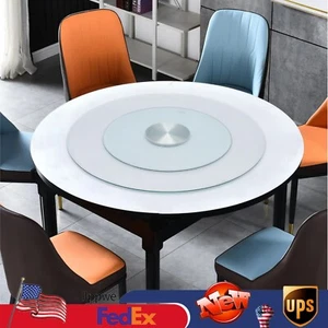 Tocadiscos Lazy Susan redondo de 23,62 pulgadas, bandeja giratoria de vidrio templado plato para servir - Imagen 1 de 16