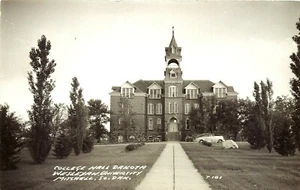 COLLEGE HALL, WESLEYAN U, MITCHELL, SOUTH DAKOTA, RPPC, VINTAGE POSTCARD - Picture 1 of 2