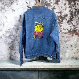 VTG Coca Cola Red Hot Summer Promotion Three Rivers Denim Jacket - Large? - Picture 1 of 22