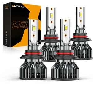 9005 9006 LED Headlights High Low Beam Bulbs 130W Super Bright 6000K Combo Pack - Picture 1 of 10