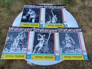 Lot of 5 Vintage NBA Portland Trail Blazers Programs from the 1972 & 1973 - Picture 1 of 10