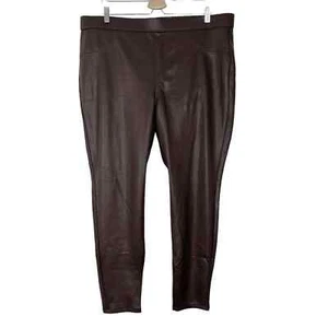 No Boundaries Pants Womens Faux Leather Pull On Leggings Brown Size XXXL - Picture 1 of 8