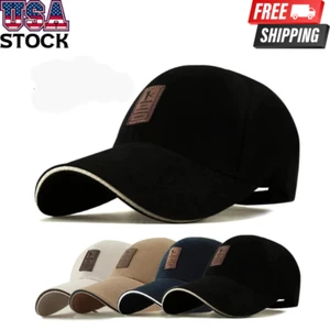 Men's Four Seasons Cotton Baseball Cap Sports Sun Hat UV Protection - Picture 1 of 10