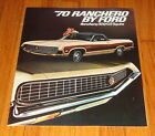 Original 1970 Ford Ranchero Sales Brochure Catalog Gt 500 Squire