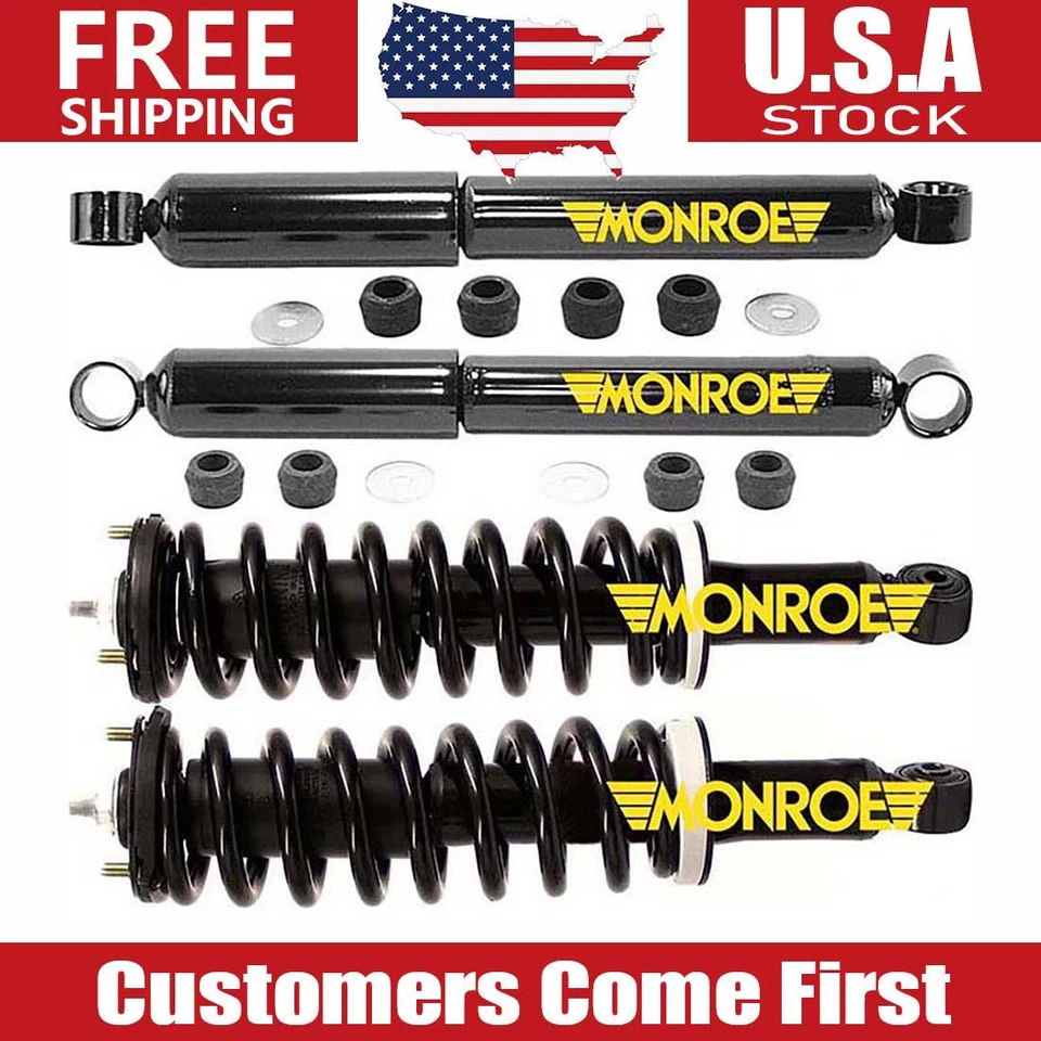 Amortecedores traseiros e conjunto de molas helicoidais e apoio de suspensão dianteira Monroe para Toyota Tacoma - Imagem 1 de 4