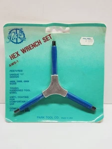 Vintage Park Tool AWS-1 Bicycle Bike Wrench 4, 5, 6, mm Metric Y-Hex/Allen (USA) - Picture 1 of 12