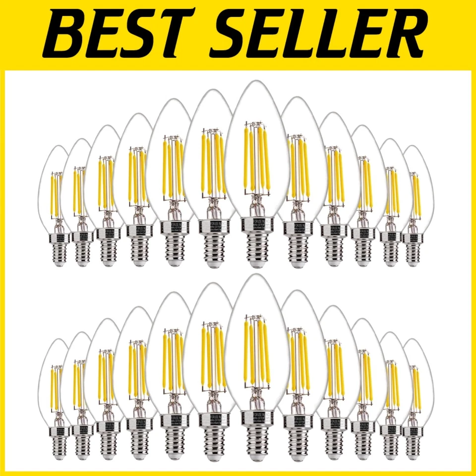 24 Pack Dimmable LED Candelabra Bulbs - 5000K Daylight - Image 1 of 4