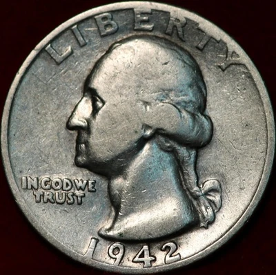 1942-S San Francisco Mint Silver Washington Quarter - Image 1 of 2