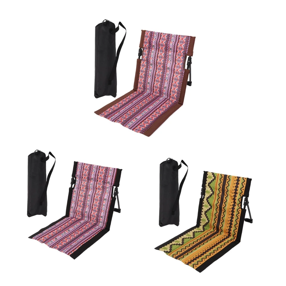 Chaise longue de plage d'extérieur pliable avec dossier et coussin léger - Photo 1/1