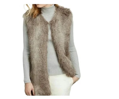 Chaleco de piel sintética NUEVO CON ETIQUETAS-S-Ann Taylor Foto 1 de 3