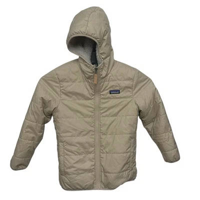 Patagonia Kids' Reversible Ready Freddy Hooded Jacket Size M Beige 68095 - Image 1 of 4