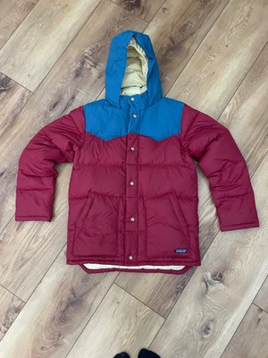 Chaqueta Patagonia Niños Talla XL Bivy Down Puffer Cremallera Completa Esquí Nieve Rojo Azul Foto 1 de 4