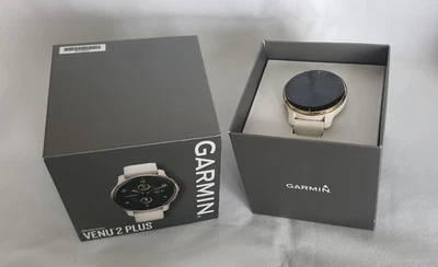 Garmin Venu® 2 Plus Cream Gold Stainless Steel Bezel With Ivory Case & Silicone - Image 1 of 4