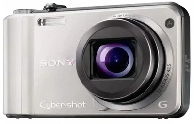 Sony Cyber-shot DSC-H70 16.1MP 10x Optical Zoom Digital Camera - Silver s7 - Image 1 of 4
