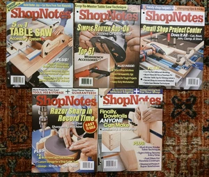 ShopNotes Magazine - Lot of Five (5) - Issues 104, 106-109 - Very Good Condition - Picture 1 of 2