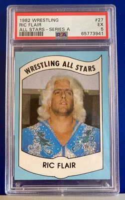 RIC FLAIR 1982 WRESTLING ALL STARS SERIE A ROOKIE #27 PSA 5 WWE WWF ¡WOOO! Foto 1 de 2