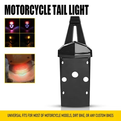 Universal Dirt Bike LED para-lama traseiro luz traseira de freio luz de seta lâmpada EUA - Imagem 1 de 4