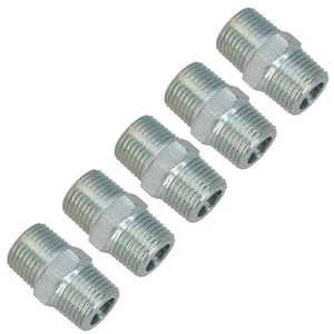 1/2" BSP Stecker auf Stecker Luftleitung Schlauch Kompressor Fitting/Union 5er Pack FT052 - Bild 1 von 6
