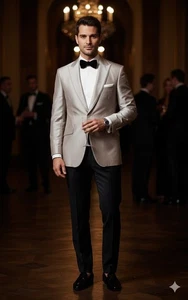 R. ORSINI HERREN SLIM CUT CHAMPAGNER KLASSISCHER SPORT MANTEL 40 R / 33W - Bild 1 von 5