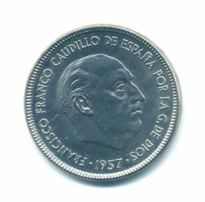  manueduc  ESPAÑA    25 PESETAS 1957*75 FRANCISCO FRANCO Nueve - Bild 1 von 2