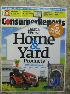 Consumers Report Magazine May 2011 Best & Worst Home & Yard Products - Picture 1 of 2