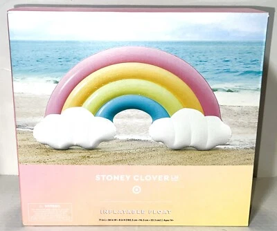 Stoney Clover Lane x Target Inflatable Pastel Rainbow Clouds Pool Float Raft NEW - Image 1 of 4