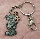 Disney Parks Mickey Mouse Metal Spinning Gears Steam Punk Keychain Clock Work