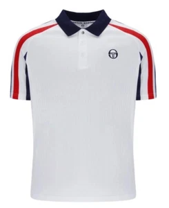 Sergio Tacchini Mcenroe Hinchable Blanco/Rojo/Azul Tenis Polo -gratis Red - Imagen 1 de 9