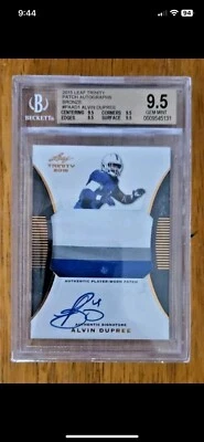 2015 Leaf Trinity Bronze 3 Color Patch Auto Alvin Dupree RC BGS 9.5 🔥👀 - Image 1 of 2