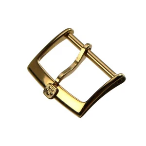 Genuine ETERNA pin buckle gold plated 16 mm with classic logo - Picture 1 of 3