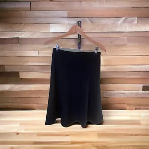 Honey Punch Womens flair mini skirt small solid black elastic waist Y2K Career - Picture 1 of 9