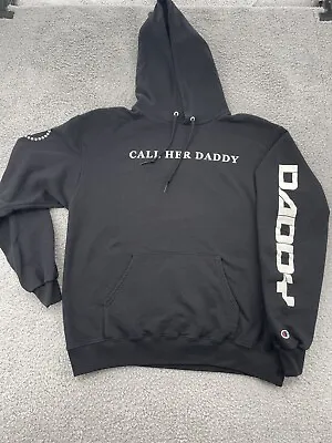 Call Her Daddy Hoodie Adult Large Black Barstool Sweatshirt Champion Women's • 24.95€
