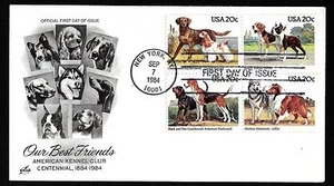 #2101a 20c Dogs -Our Best Friends Cachet-  ArtCraft FDCB4 - Picture 1 of 2