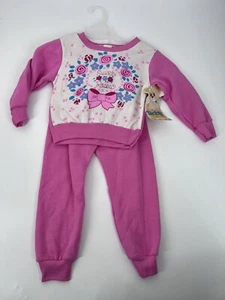 Vintage Kleinerts 2-Piece Teddy Bear Sweater & Pants Set Pink 3T BNWT Girls - Picture 1 of 6