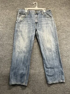 Urban Pipeline Jeans Men 38x32 Loose Straight Distressed Whiskered Denim Pants - Picture 1 of 13