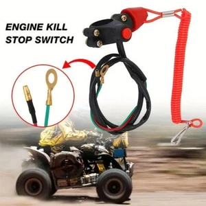 ATV/Motorcycle Emergency Stop Switch with Tether Lanyard >а кй Q0K1 X8N1 D1 Z7E9 - Picture 1 of 12