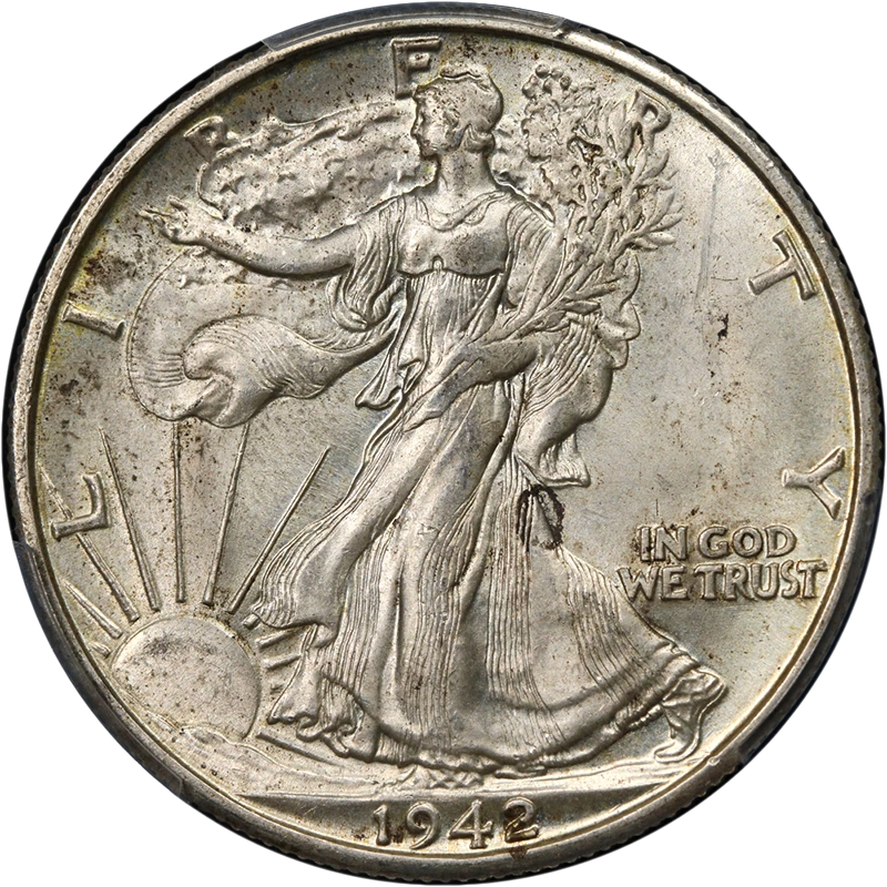 アメリカ　ウォーキングリバティー銀貨1942 PCGS MS63 アメリカ ウォーキングリバティー銀貨1942 PCGS MS63 MS 63 Graded