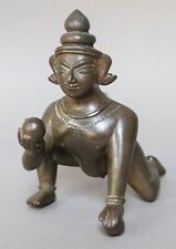 Antique Indian bronze Figure Krishna Crawling 18th century