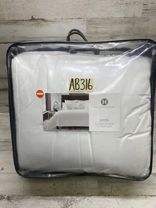 Hotel Collection Supima Cotton 680 TC Queen Bettdecke 94 x 96 Weiß Neu - Bild 1 von 5