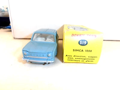 DINKY TOYS ORIGINAL RARE ART.519 1/43 "FANTASTICA SIMCA 1000" BOX ORIGINALE - Immagine 1 di 4