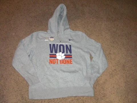 CLEMSON 2015 Orange Bowl WON NOT DONE Nike Hoodie Sweatshirt men's Large Cover