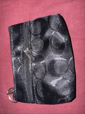 Маленький двойной подковы двойной молнии монета мешок черный/черный - Изображение 1 из 4