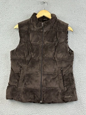 Chaleco Eddie Bauer Premium Plumón de Ganso Mujer Medio Marrón Acolchado Vellón Exterior Foto 1 de 4