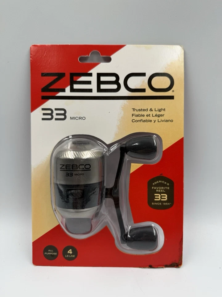 Carrete de pesca Zebco 33 Micro Spincast preenrollado línea de 4 lb juego rápido para todo uso Foto 1 de 1